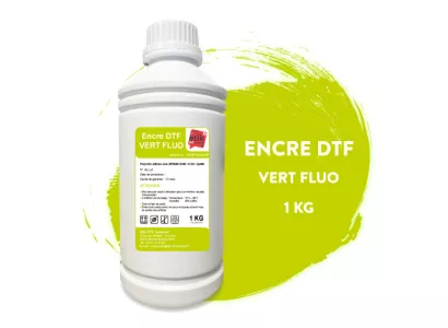 Encre vert fluo bouteille de 1 kg