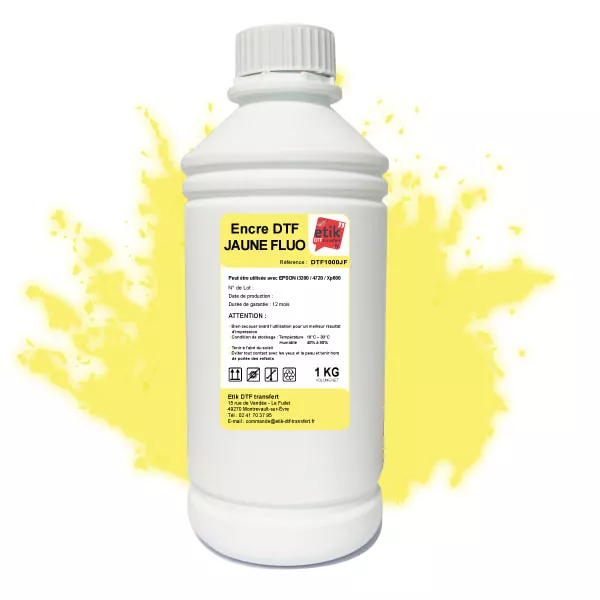 Encre DTF Jaune Fluo