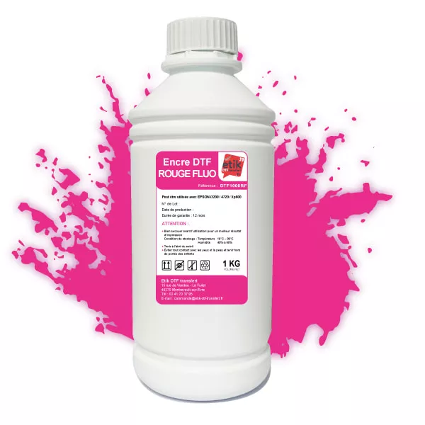 Encre DTF Rouge fluo