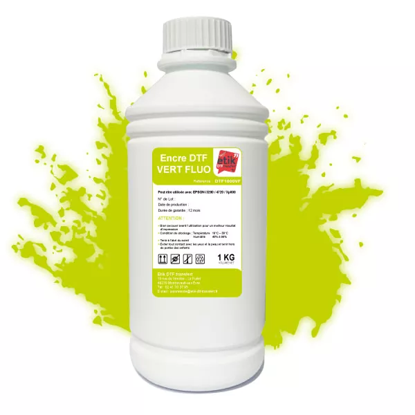 Encre DTF vert fluo