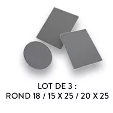Lot de 3 plateaux 