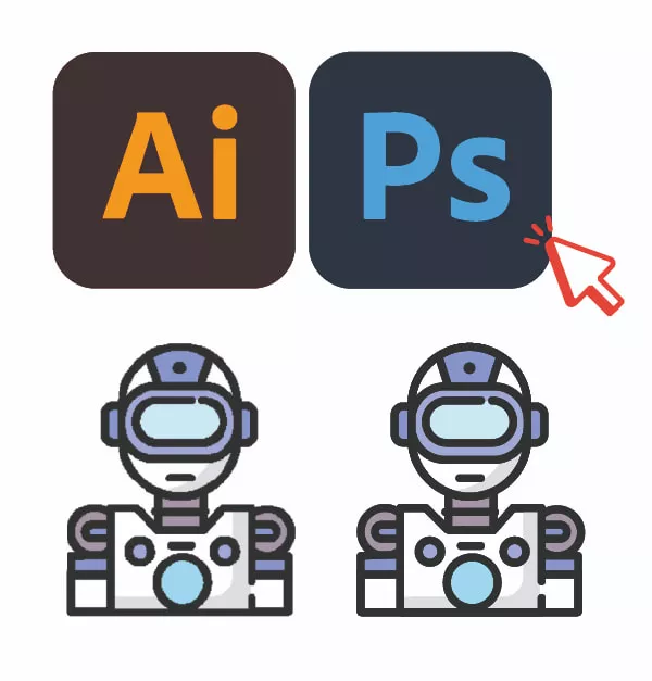 Fichier Illustrator et photoshop pour vectorisation
